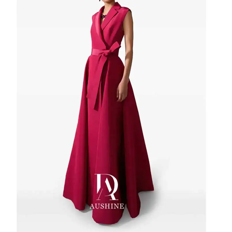 Aushine Customized Birthday Evening Dress Floor Length Sleeves Summer Elegant Wedding Party Gowns For Women Arab 2024