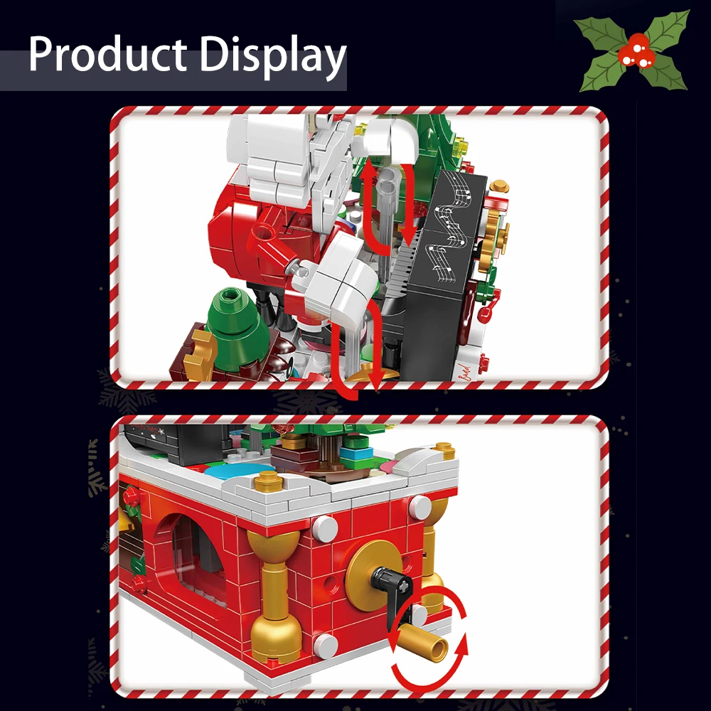 MouldKing 10162 Christmas cheer Team Building blocks sets bricks MOC small Plastic puzzle blocks toys Christmas gifts for kids