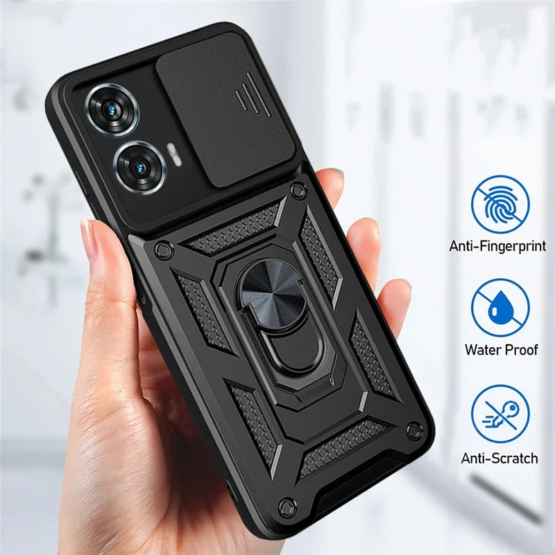 

For Moto G96 G56 G86 Power Camera Shockproof Armor Case For Moto G56 G96 G86 Power Car Magnetic Holder Ring Protect Cover