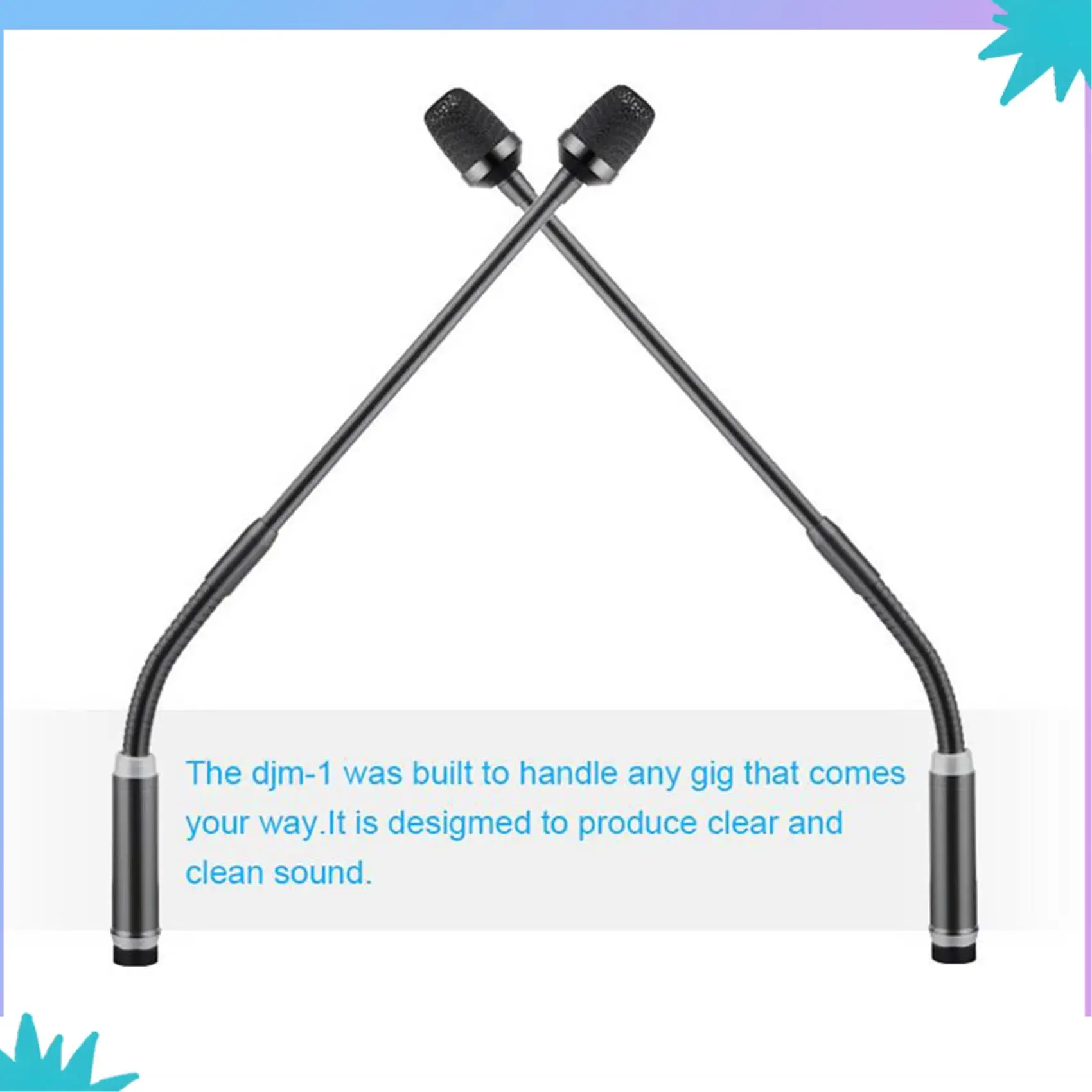 ABZW 2X Professional Dynamic DJ Microphone For Mixer Dedicated Disc Shouting Microfone KTV Bar Gooseneck DJ Mic