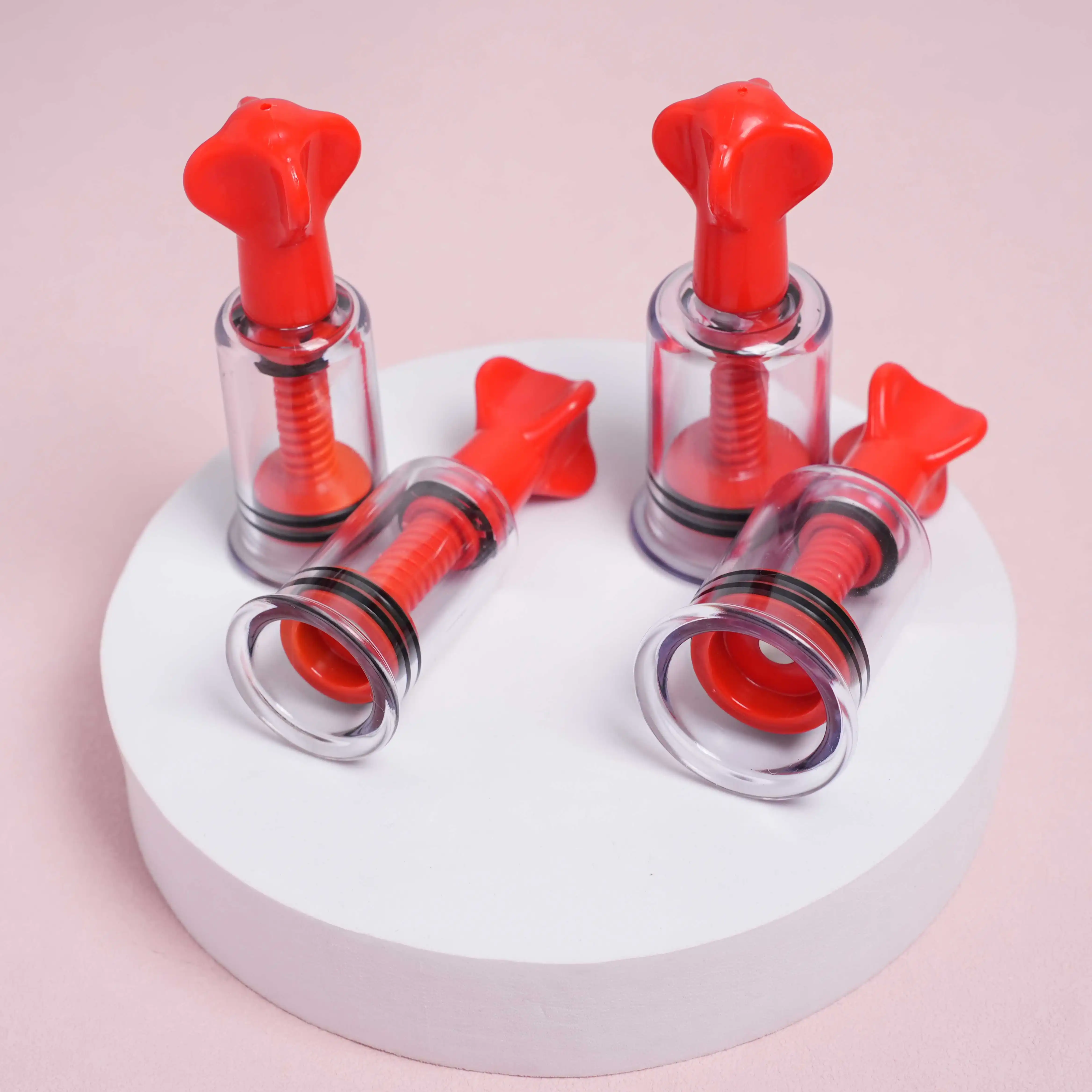 Red Nipple Breast Sucker Enhancer Screw Suction Pump BDSM Massager Cups Enlarger Suction Clitoris Clip Vacuum Stimulate Sex Toys