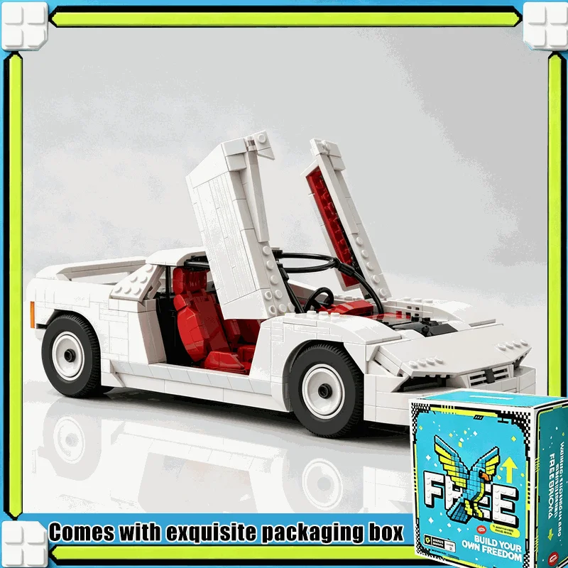 980PCS Classic Concept Sports Car Model Building Blocks Supercar Vehicle Assembly Kit Creative Puzzle Toy Collection Display