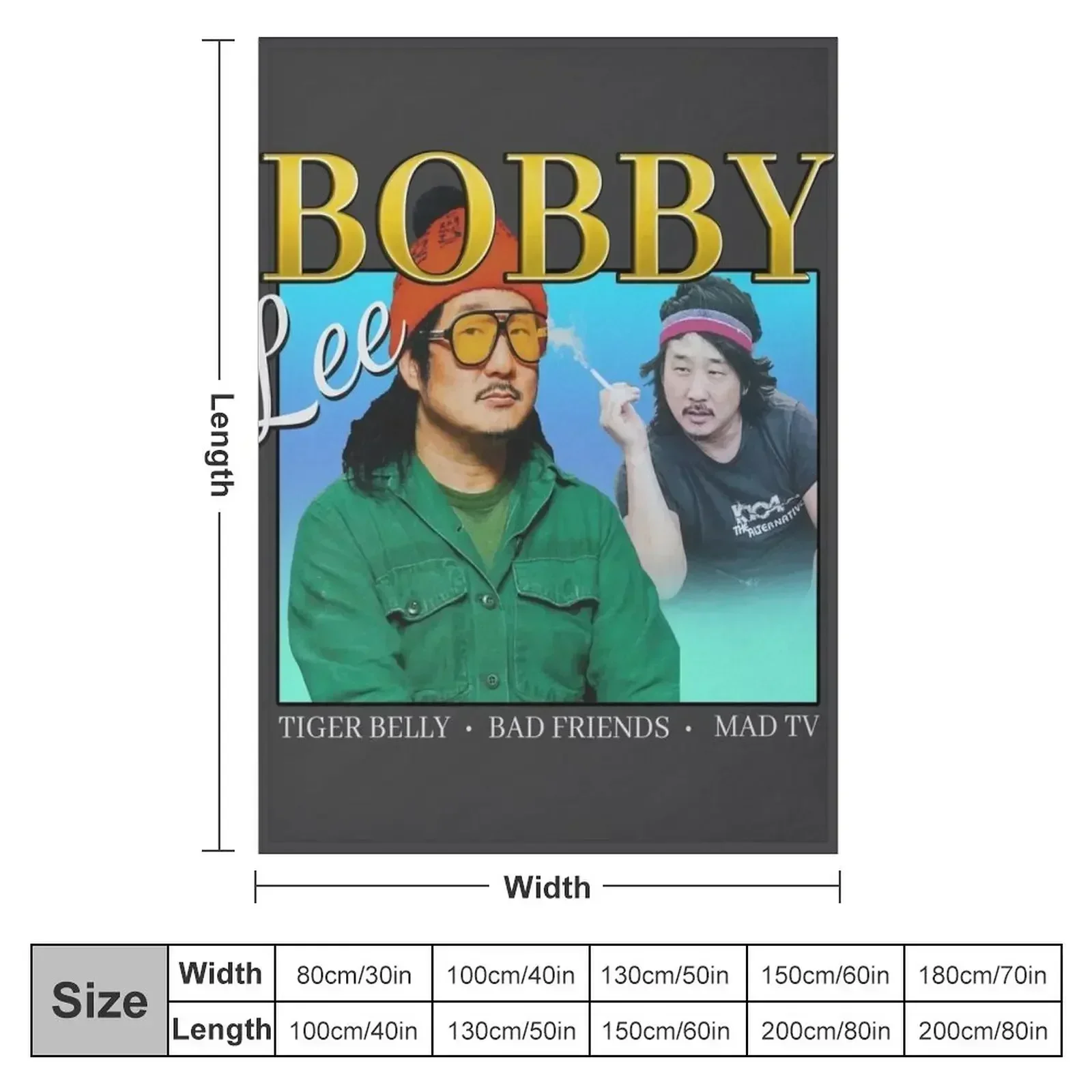 Bobby Lee retro / vintage design Throw Blanket for sofa Decorative Sofas Single Multi-Purpose Moving Plaid on the sofa Blankets
