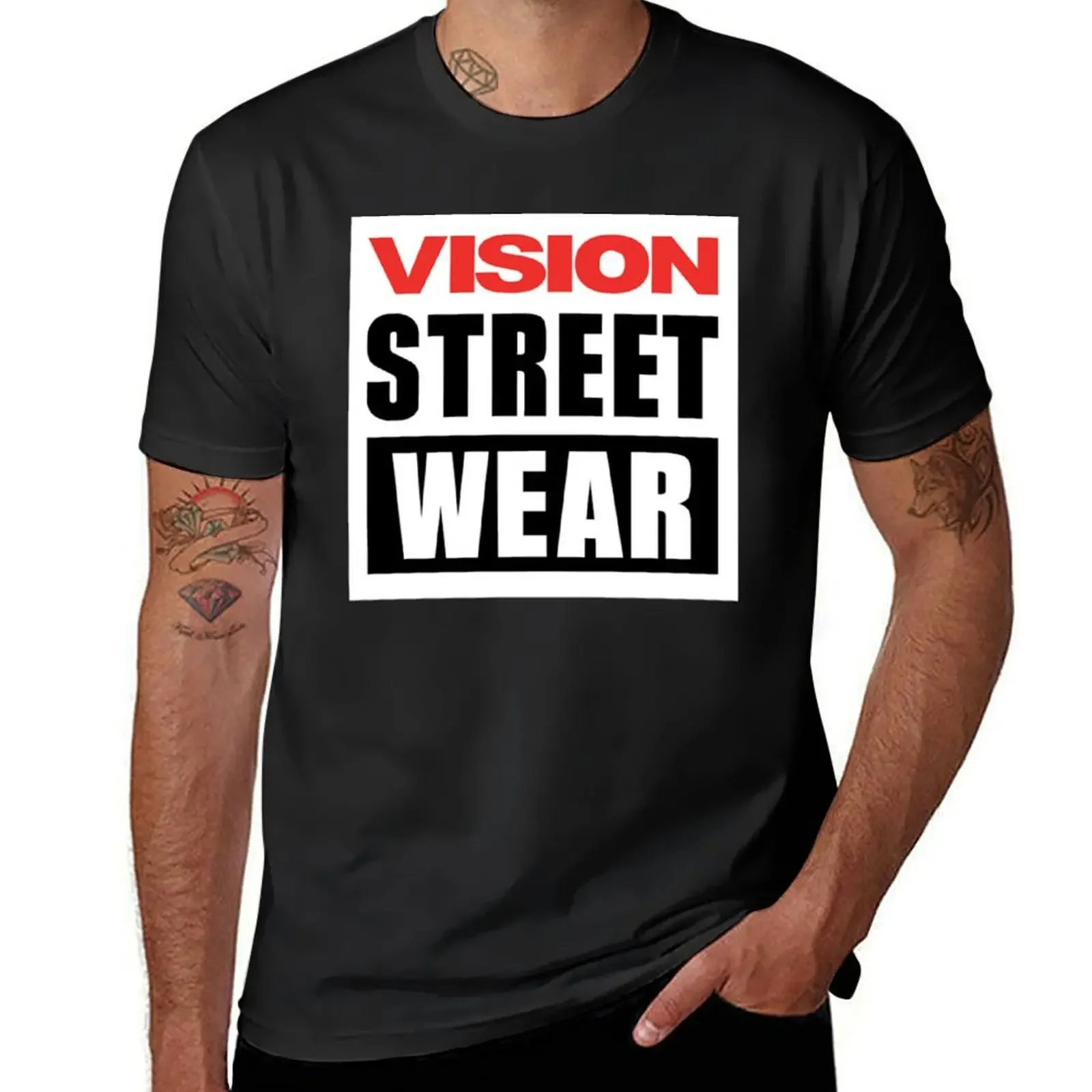 VISION STREET WEAR T-Shirt blue archive kawaii clothes animal prinfor boys shirts graphic tees t shirt men 100℅ cotton