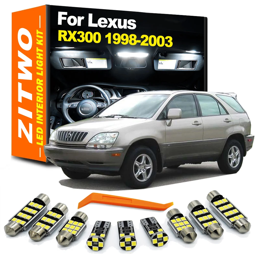 ZITWO 14Pcs LED Interior Lamp Kit For Lexus RX RX300 1998 1999 2000 2001 2002 2003 Dome Map Reading Trunk License Plate Light