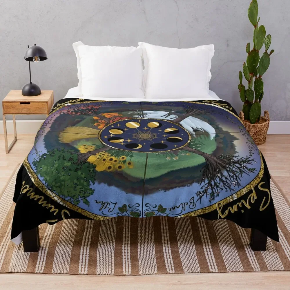 

Wheel of the year Throw Blanket Cute For Decorative Sofa Heavy Blankets