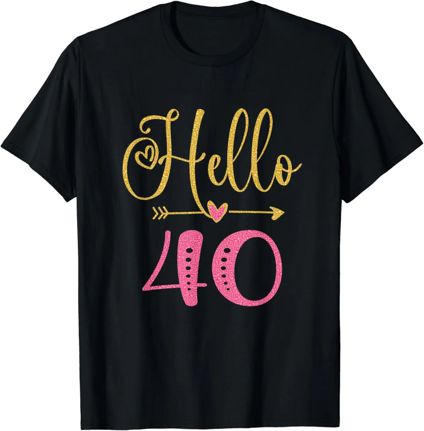 

Футболка с надписью «Hello 40 лет»