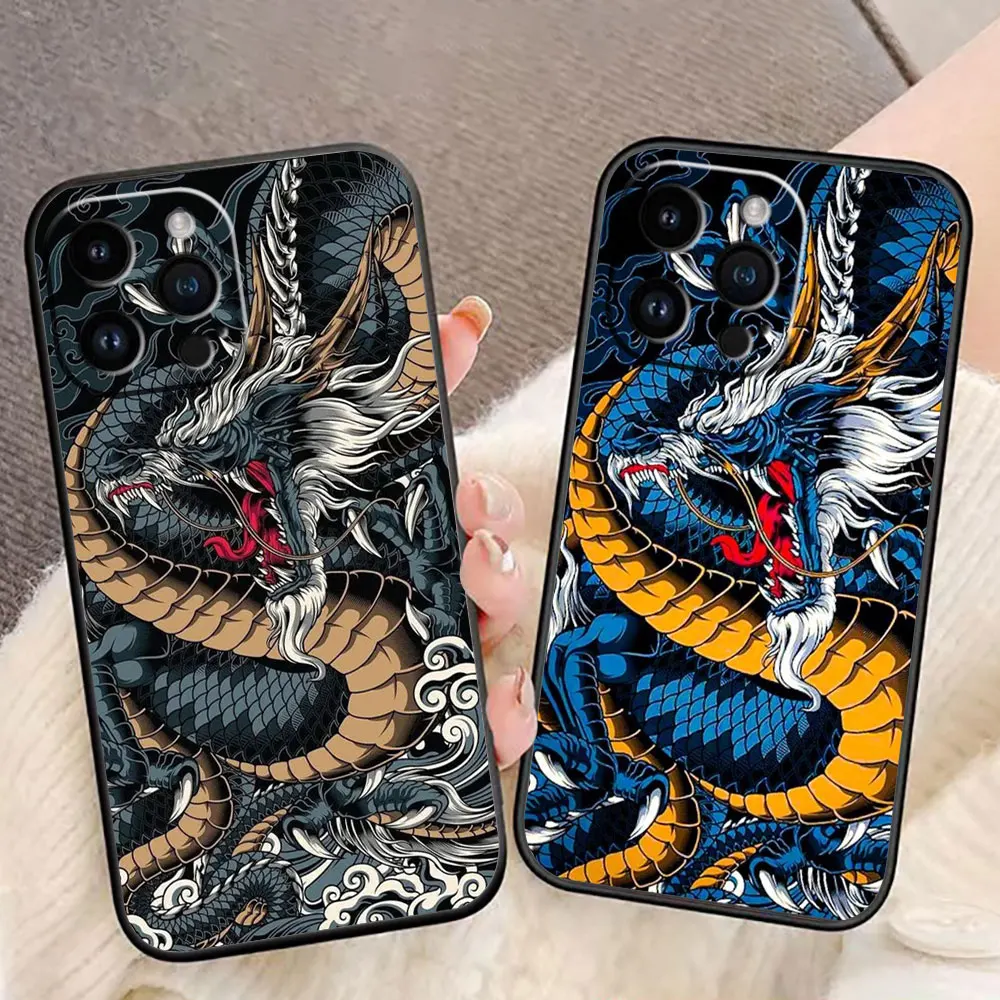 

Cartoon Dragon Style Art Cover Phone Case For iphone Apple 17 17E AIR 16E 16 15 14 8 7 Plus 13 12 11 XR Pro Max SE4 Case Shell