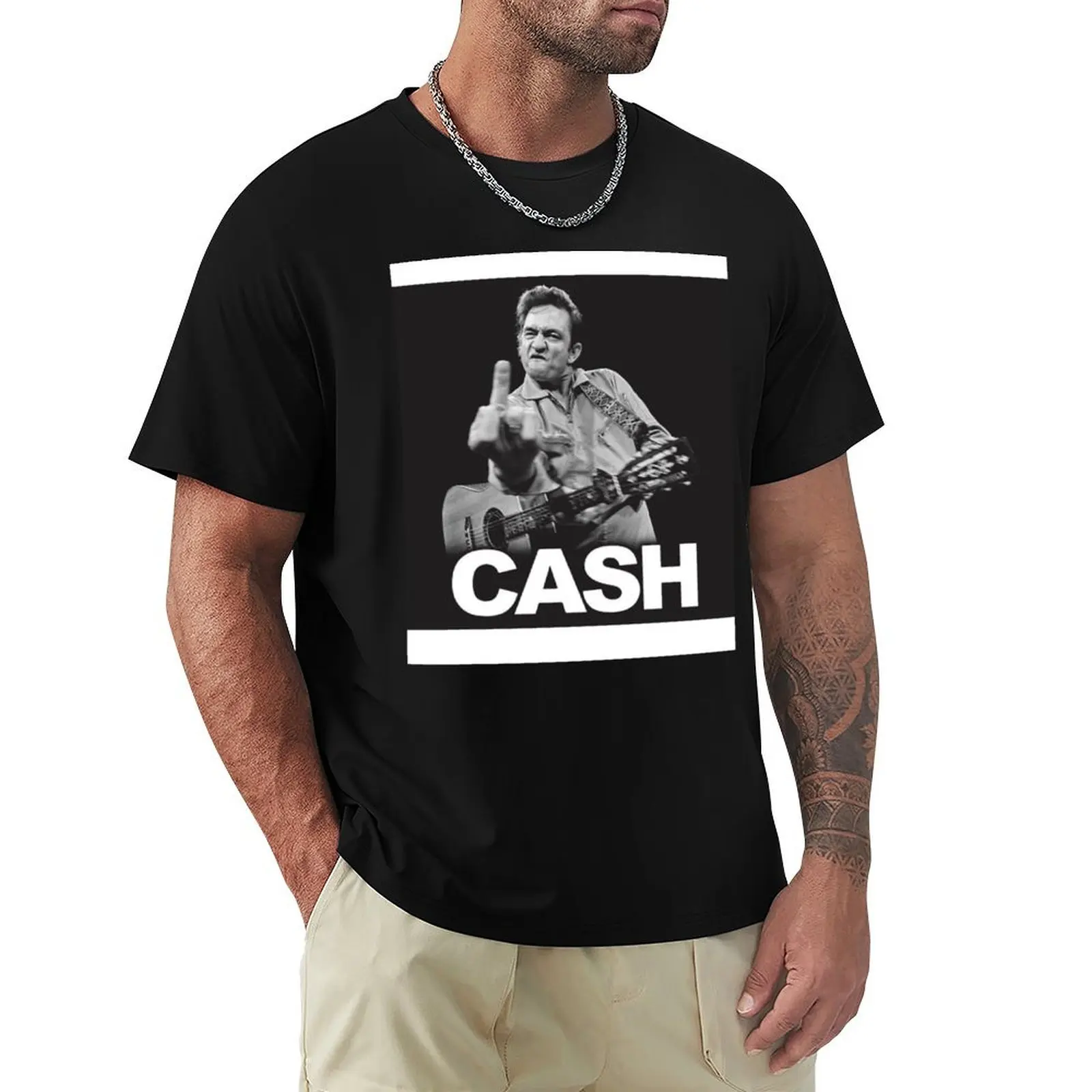 

Johny Cash T-Shirt Outdoor Work Short Sleeve Top