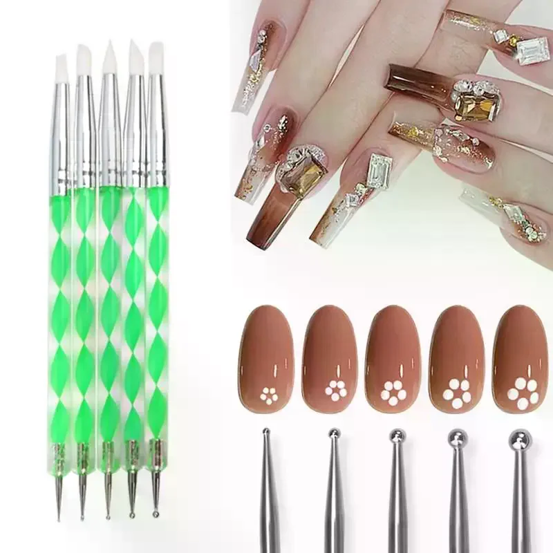 5 Pcs Silicone Clay Sculpting - Nail Art Dotting Tool ulasan dan harga