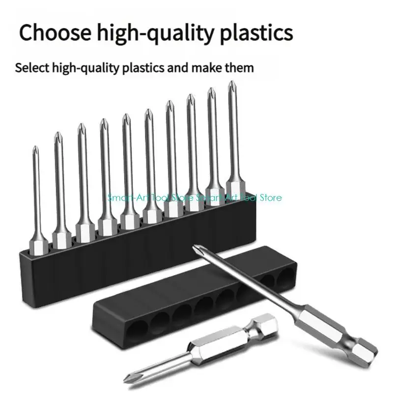 E1PB Strong Plastic Driver Enclosure Container Fit For 6.35mm Driver Accessories Workshop Tool Management Easy Identification