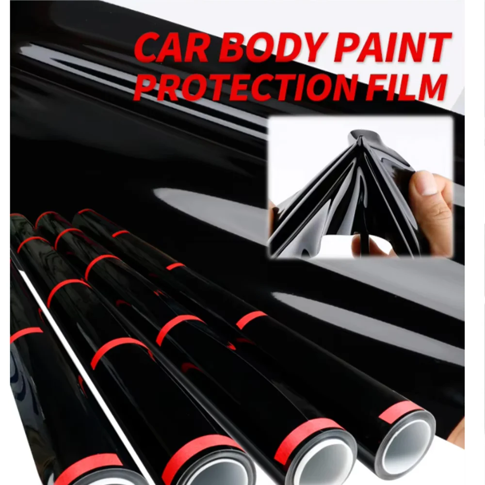 Film TPH PPF noir brillant, 7.5Mil, auto-guérison, résistant aux rayures, non jaune, Film de Protection pour peinture corporelle de pare-chocs de voiture