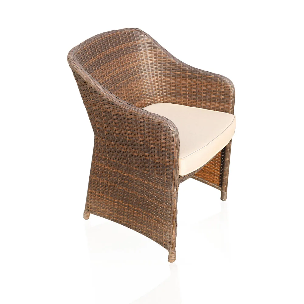 5-piece Faux Resin Wicker Small Space Outdoor Furniture PE Rattan Patio Bistro Set with Armchair Accent Table Stool for Balcony