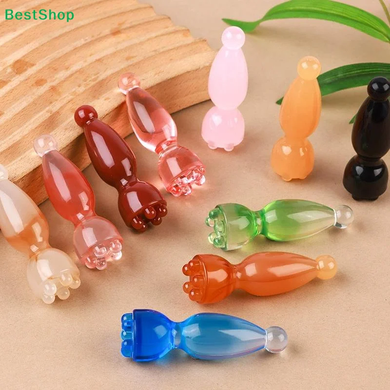 ❄Lotus Pod Shape Eye Massager,Resin Gua Sha Tool for Eye Area,Nasolabial Folds & Dark Circles,Facial Massage Roller