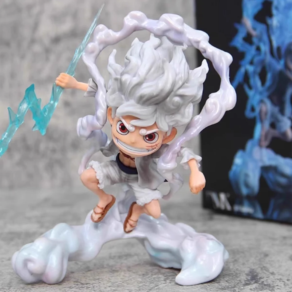 Une pièce Anime poupée d'action intégrée Nika Luffy éveil à la main PVC modèle jouet poupée décoration de bureau mystérieuse boîte aveugle