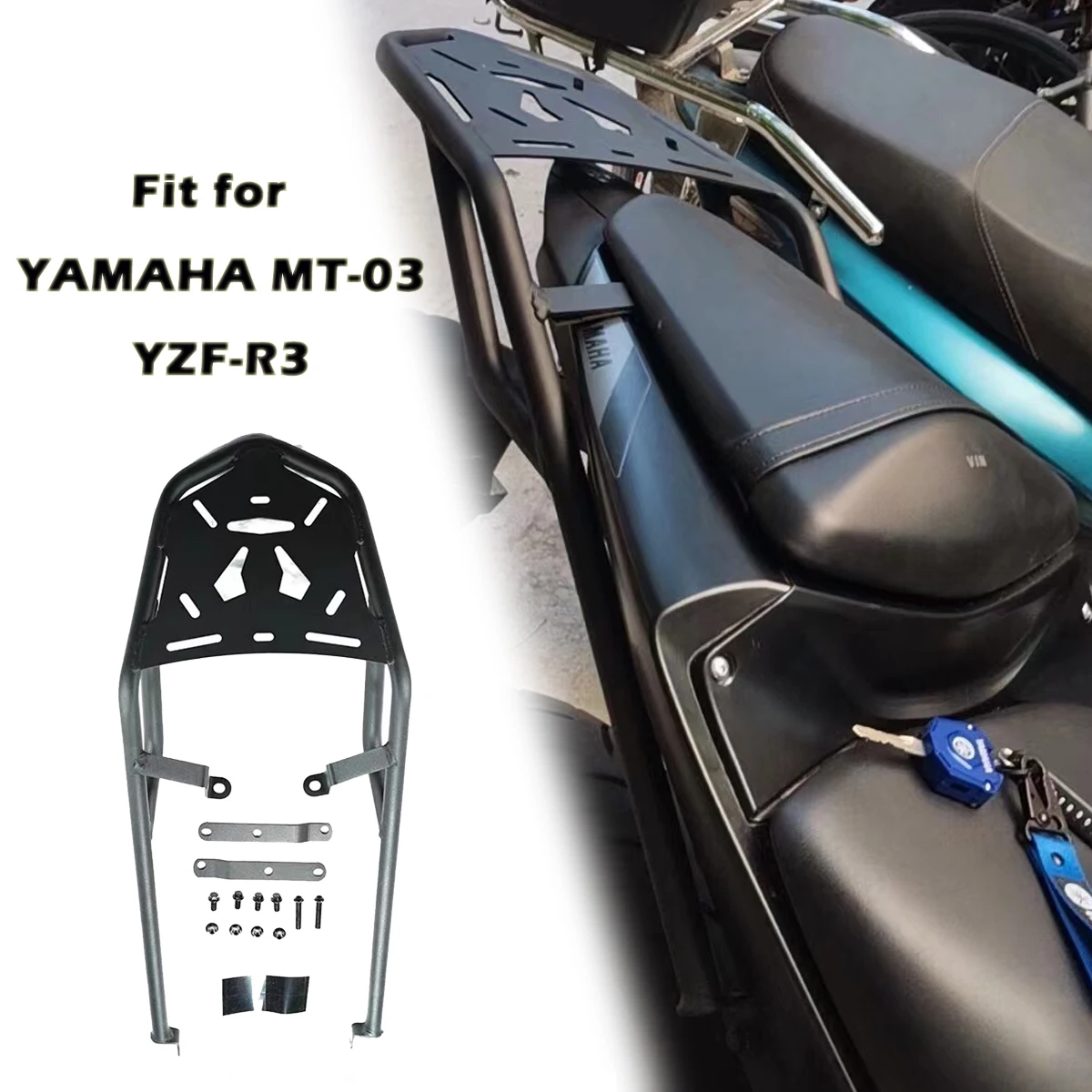 YZF-R3 MT03 Rear Rack Luggage Bracket Shelf Tailbox Support For YAMAHA YZF R3 MT-03  Motorcycle Accessories