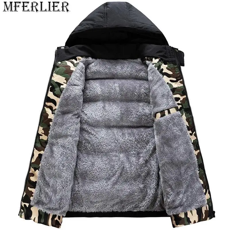 

Mens Sleeveless Vests Lamb Wool Jackets Winter New Armygreen Vests Men Patchwork Camouflage Coats Hooded Waistcoat 8xl 9xl 10xl