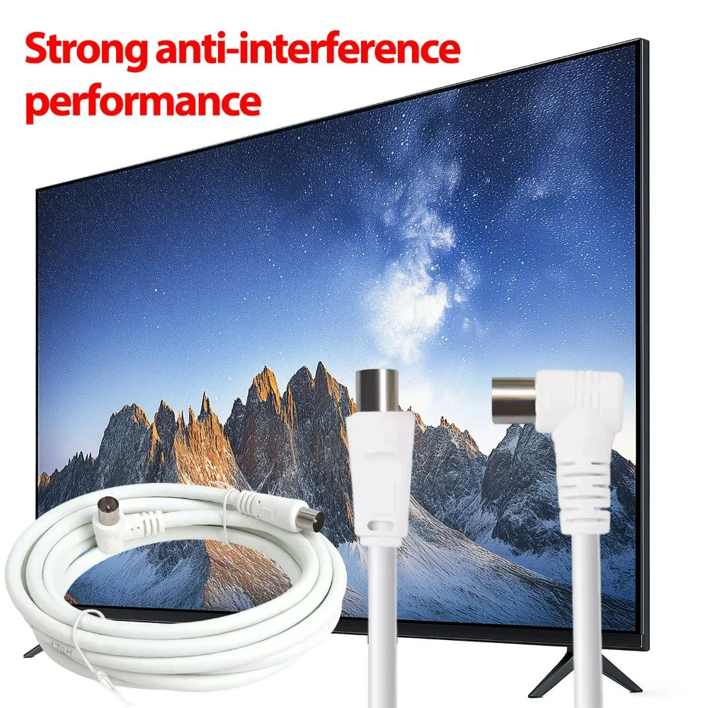 1 متر 1.5 متر 3 متر RF RG6 رباعية درع CL2 هوائي محوري كابل الأقمار الصناعية مع التلفزيون 90 درجة الملاك الأيمن ذكر إلى موصل ذكر مستقيم