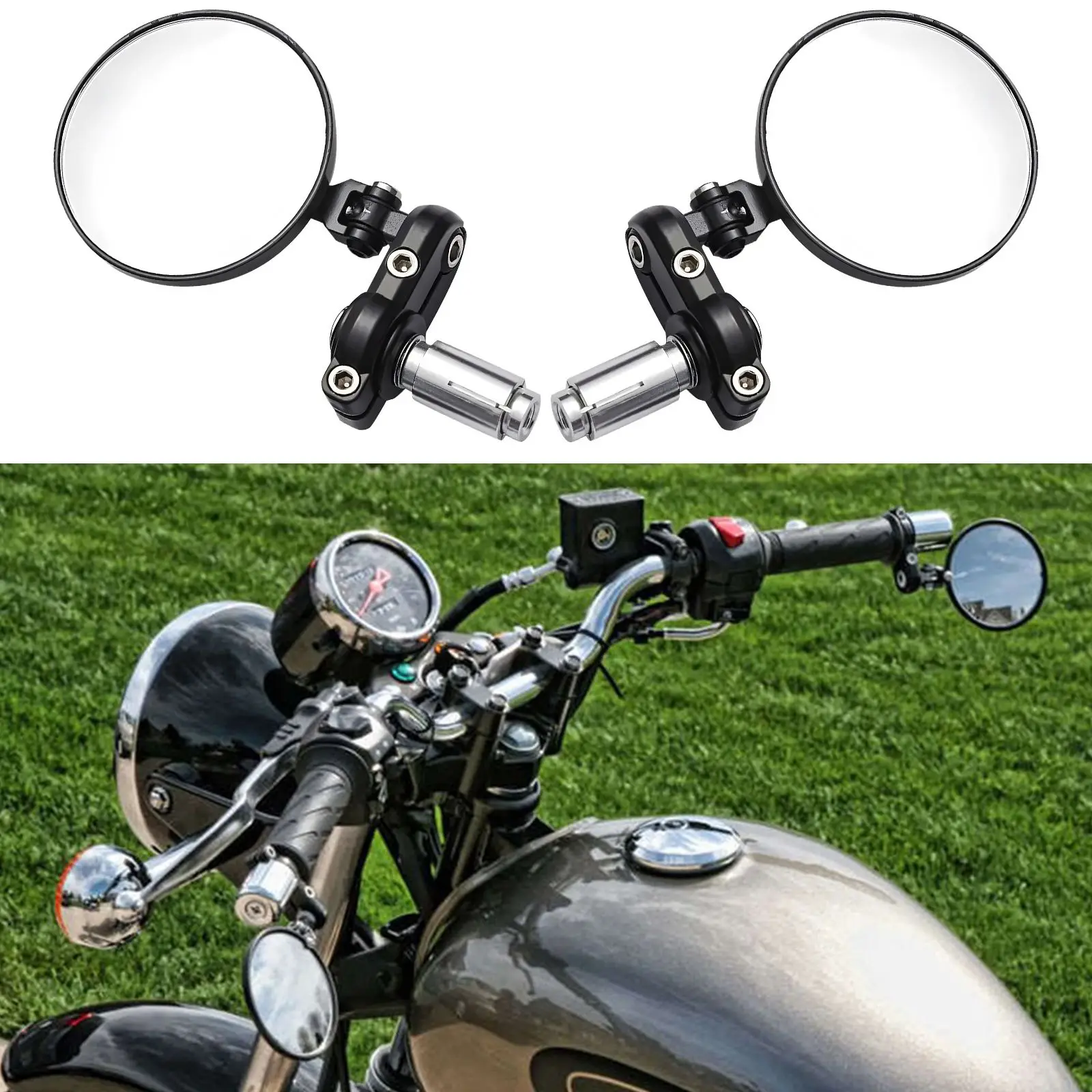 2Pcs Motorcycle Bar…