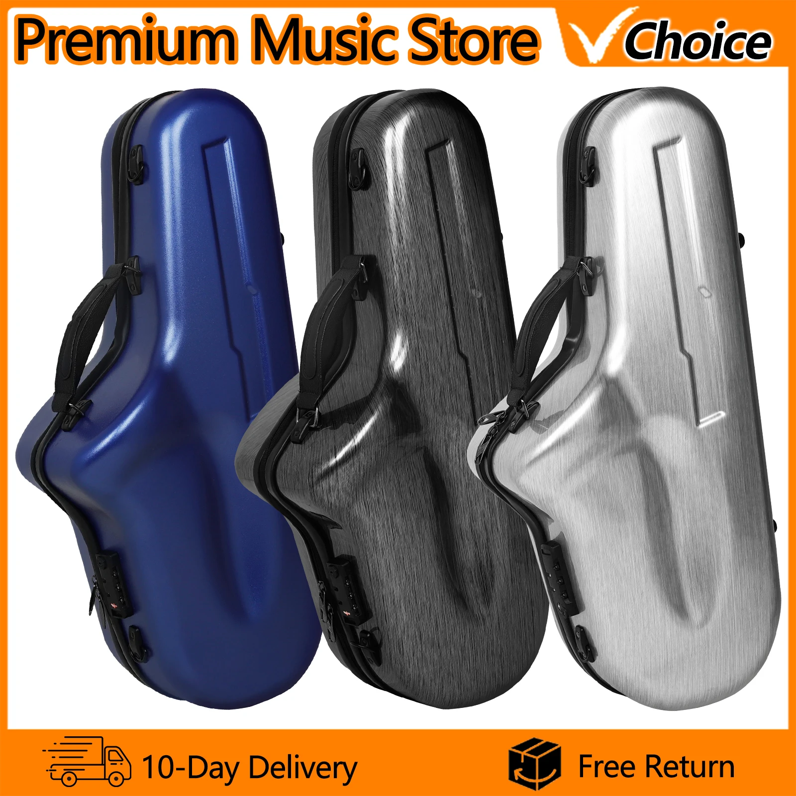 Saxophone Storage Case Alto Saxophone Waterproof Compression Resistant Box Sax Double Shoulder Carry Luggage Bag Handheld Case