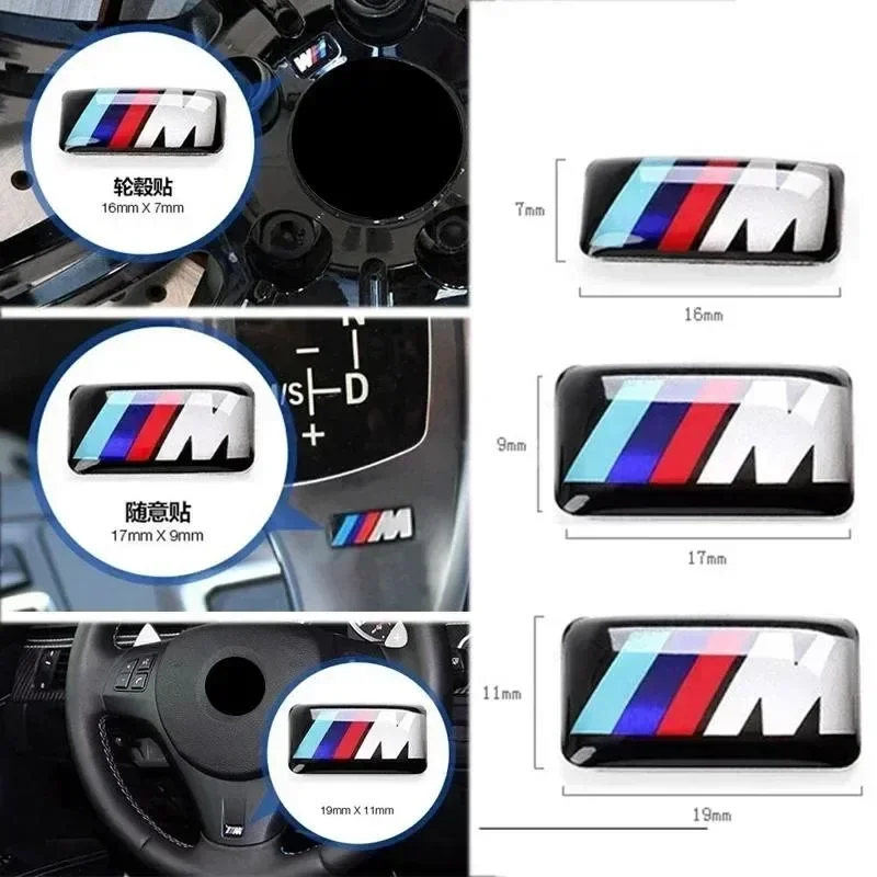 

2PCS Car Interior Steering Wheel Sticker Button Decals for BMW M Power M5 M6 E30 F80 G80 F82 G82 E28 E34 E36 E39 E60 90 F10 F20