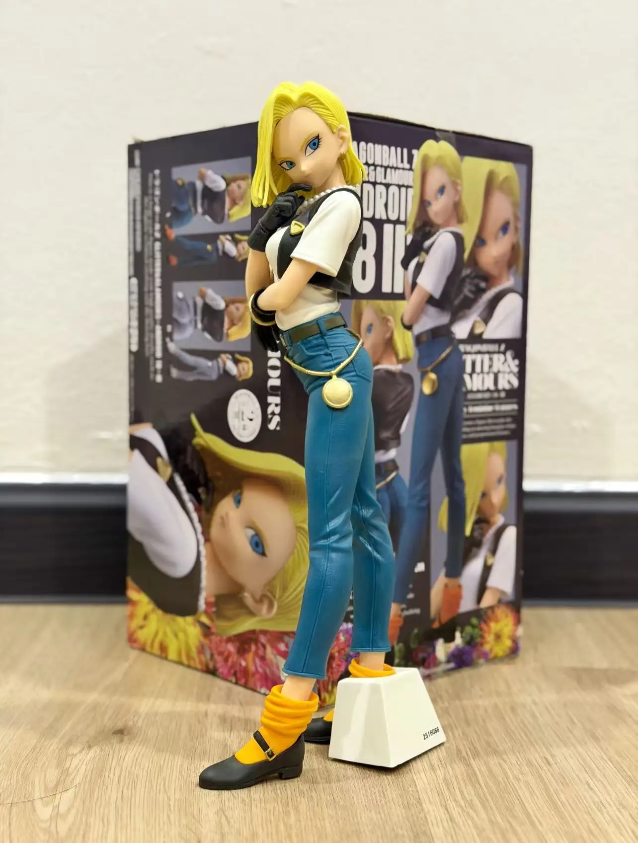 

In Stock Bandai Original Banpresto Dragon Ball Z Glitter & Glamours Android 18 Anime Figure Model Ornament Collection