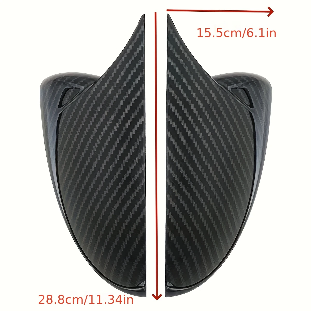 For KIA K3 Cerato Forte 2019-2023 Carbon Fiber Style Side Rearview Mirror Cover Trim Add-On