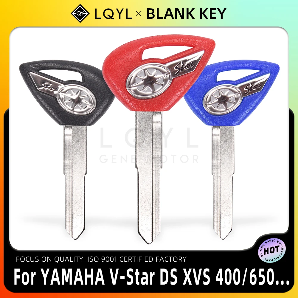 LQYL NEW Blank Key Replace Uncut Keys For YAMAHA Dragstar V-Star DS400 DS650 DS1100 XVS400 XVS650 XV1900 XVS1300 XVS950 XV1700