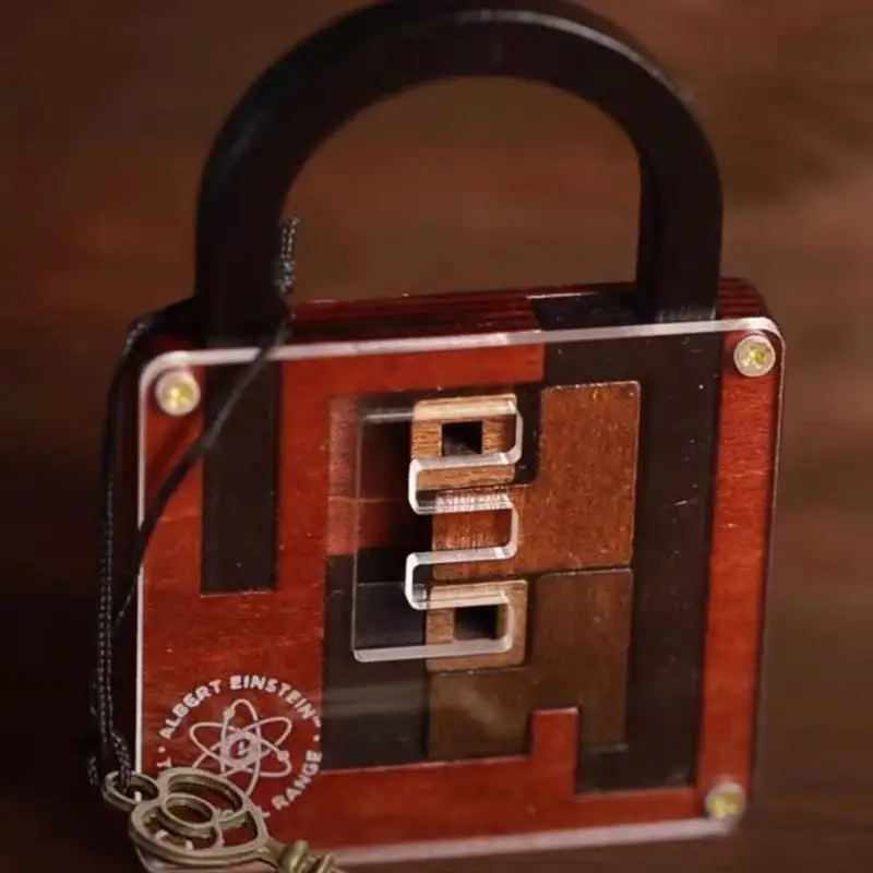 High Difficulty Puzzle Maze Brain Unlocking Level IQ Lock Puzzle Classic Wooden Brainteaser Puzzles Game for Adults