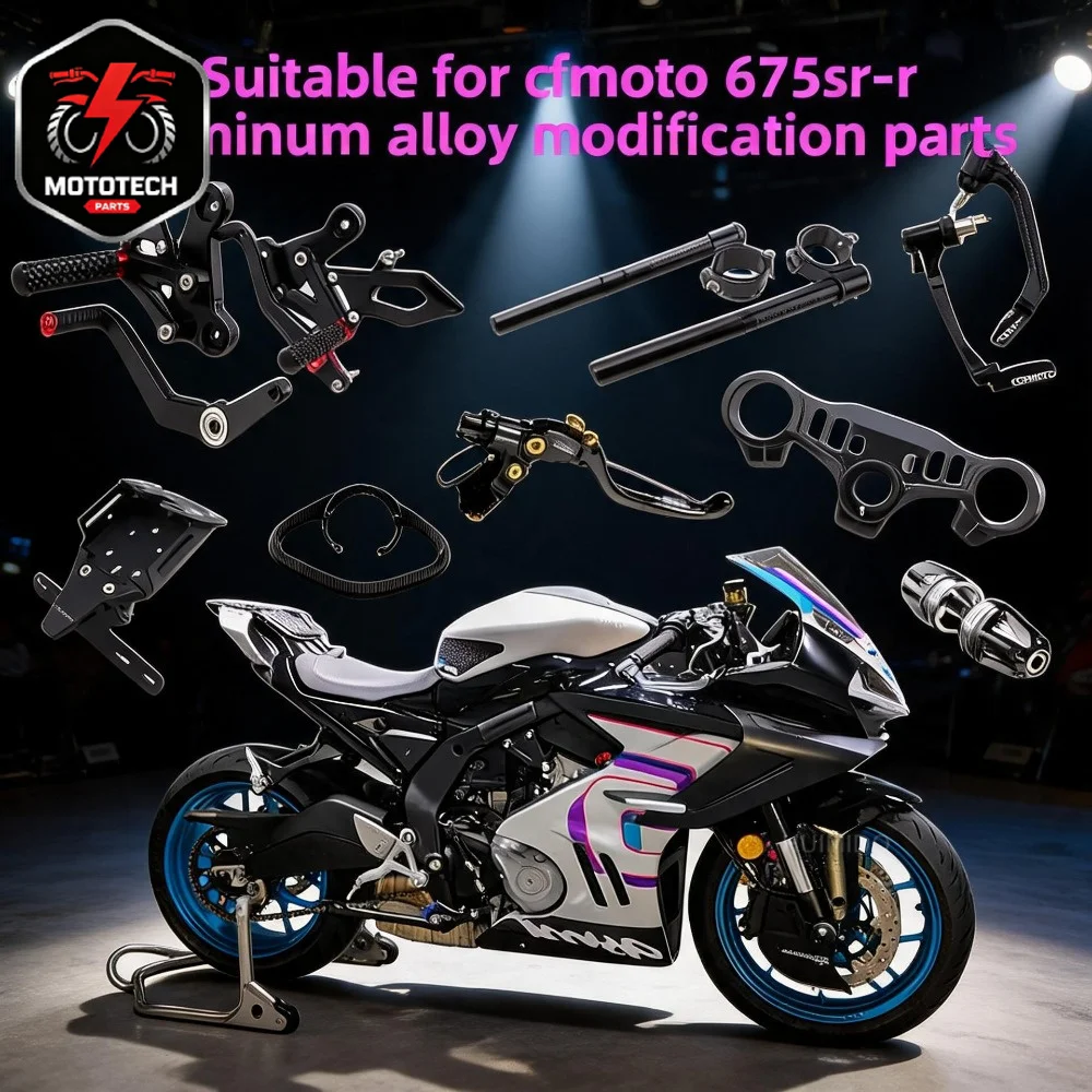 Applicable to Spring Breeze 675SR Modified Windshield, Horn Bow Protection Separation Handle Upper Board Short Tail
