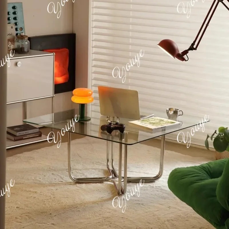 A-XM Minimalist Unique Coffee Table Transparent Glass Decoration Modern Coffee Table Luxury Living Room Meubles Postmodern Furni