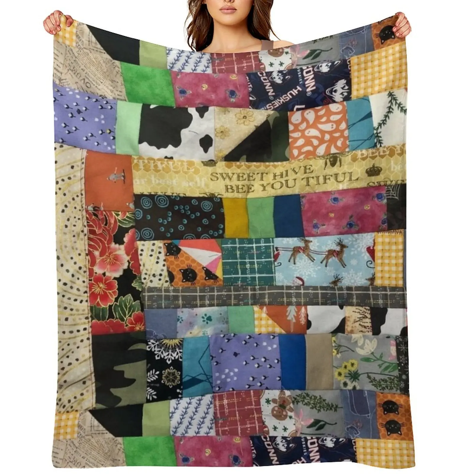 

Upcycle quilt Throw Blanket Thermals For Travel Luxury Thicken Soft Beds Luxury Brand Blankets