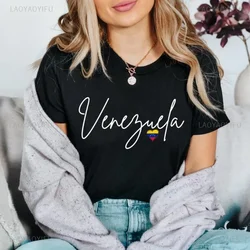 Venezuela Travel Tshirt Venezuela Travel Gift Family Vacation Shirt Minimalist Shirt Men's and Women's Summer Short-sleeved Tops