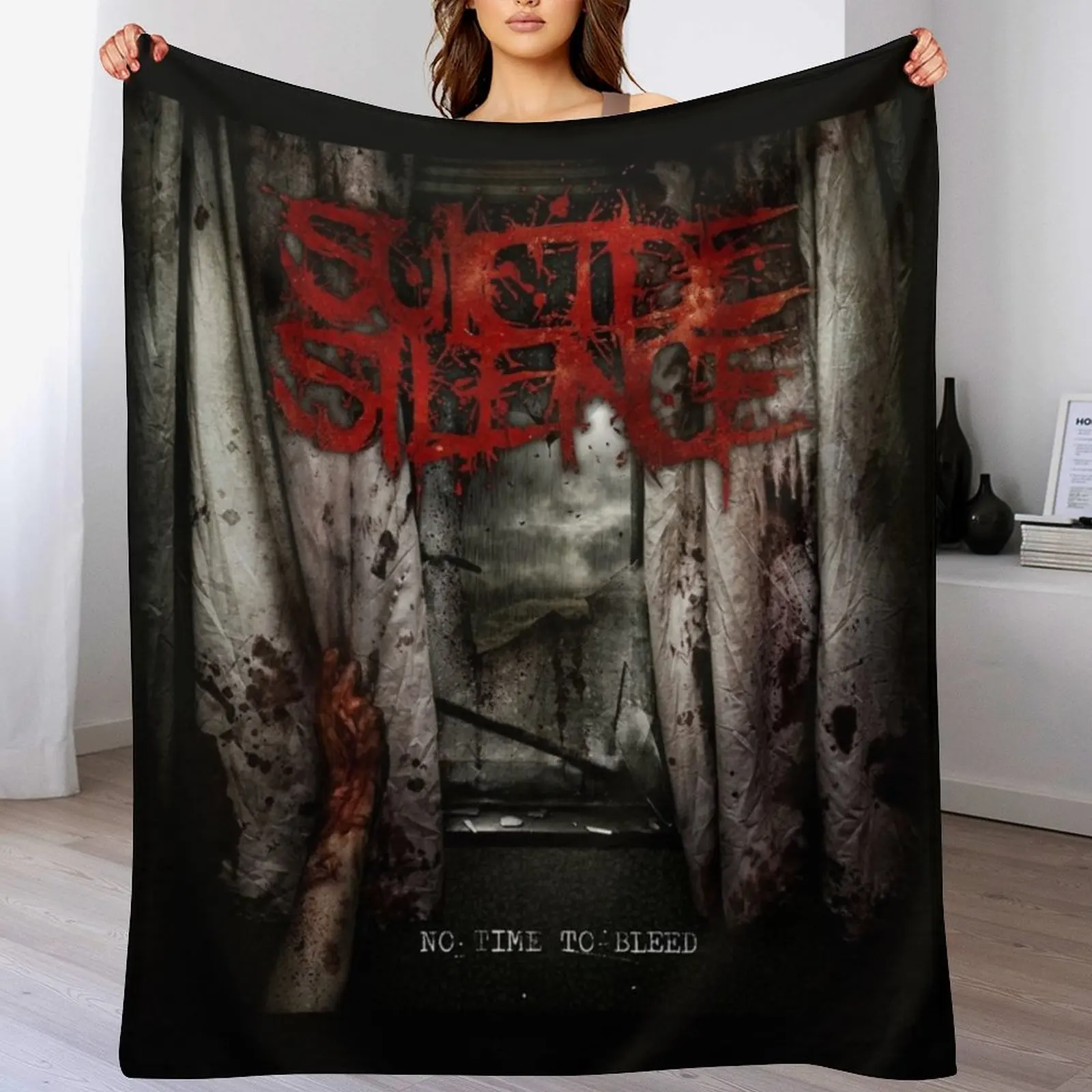 

Suicide Silence no time to bleed 2 Throw Blanket Cozy Sofa Blanket for TV Watching Napping