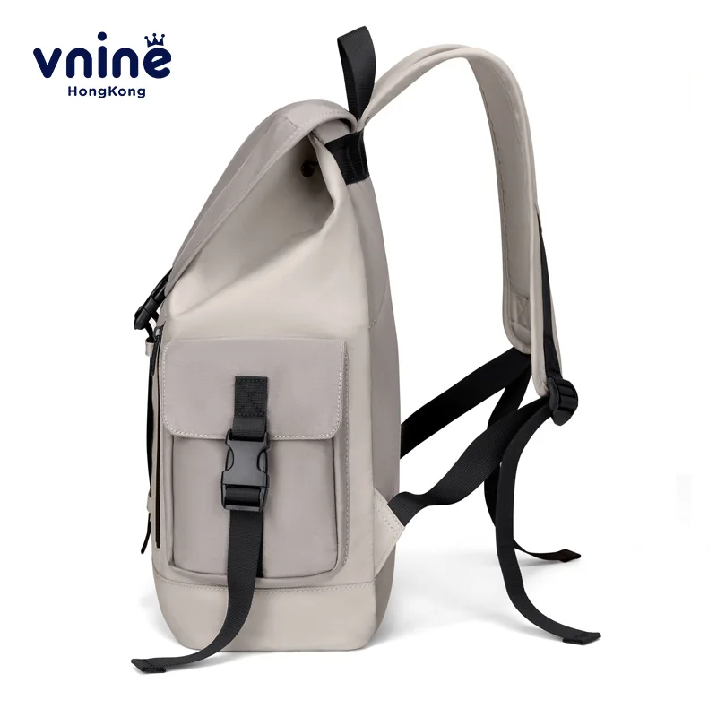 V.NINE Men\'s Backpack Nylon 15 inch Laptop Backpacks with Compartment Buckle Waterproof Travel Office Commuter Back Pack Casual