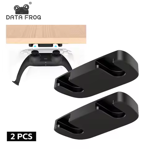 Data Frog Game Controller Hanger Holder for PS4 PS5 Under Table Hanging Storage Rack Adhesive Joystick Gamepad Accessories