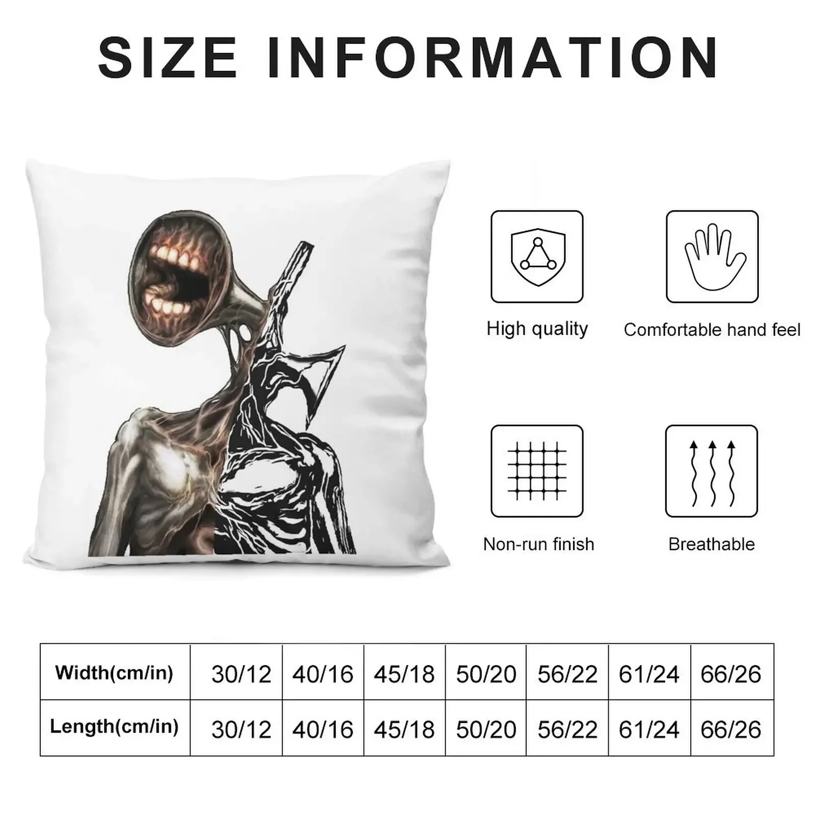 siren head creepypasta creature Throw Pillow luxury home accessories Cushion Cover Luxury pillow