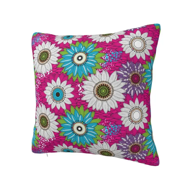 Colorful Floral Botanical Flower Throw Pillow Covers Home Decor 3D Print African Style Sofa Cushion Cover Polyester Pillowslip