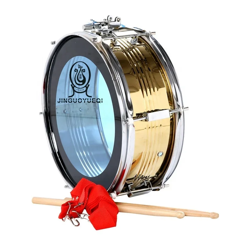 Hot-Selling instrument 13 inch gold high-end band practical snare drum