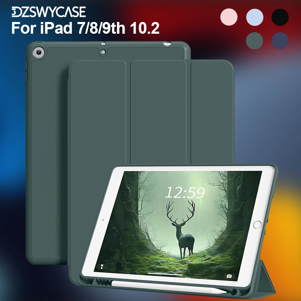 Case for iPad 9th /8th / 7th Generation 10.2 inch Case 2021 2020 2019, Slim Lightweight Trifold Stand Protective Smart Cover