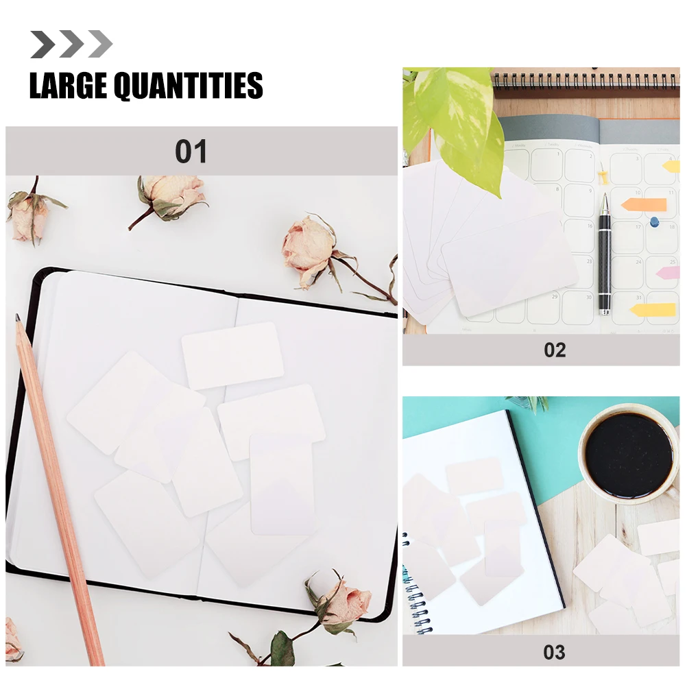 

300 Pcs Blank Card Cards Paper Mini Note Bulk Small Plain Flash for Making Craft
