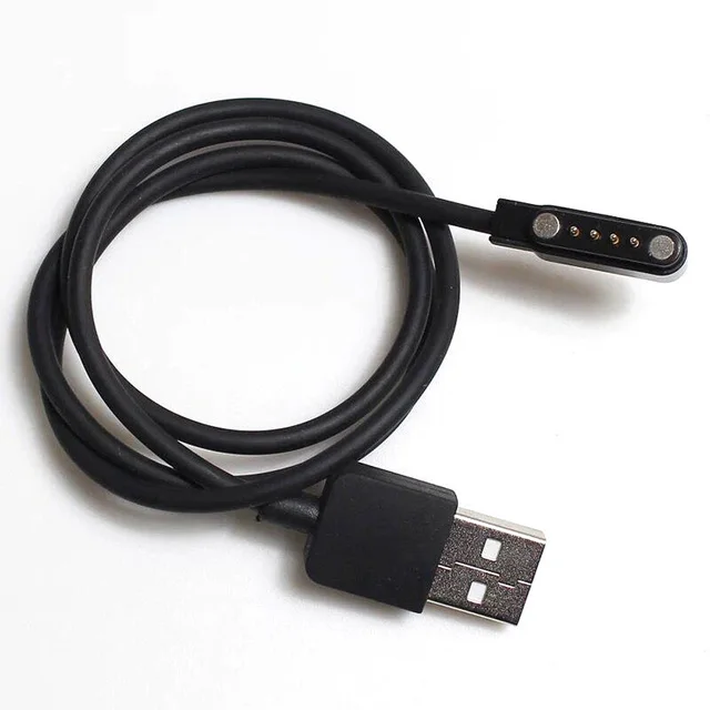 1pcs Magnetic Charging Cable USB 2.0 Male to4Pin Pogo Magnetic charge connector Cable Cord For Smart Watch GT88 G3 KW18 Y3 KW88 image 4