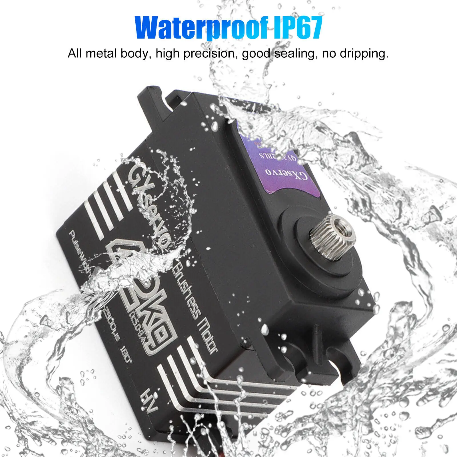 Brushless Motor 180° Metal Gear High Torque Digital Servo 42KG with 25T Metal Servo Arm for 1/10 1/8 RC Car Robot Boat Truck view 5