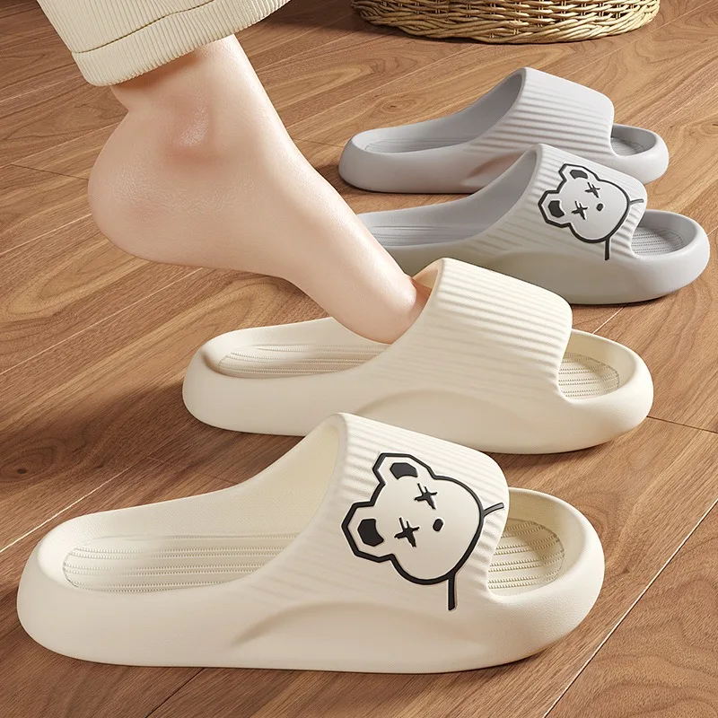 Cute Eva Soft Bottom Home Slippers Women 2026 Summer Non Slip Bathroom Indoor Slides Woman Outdoor Platform Beach Flop Flops
