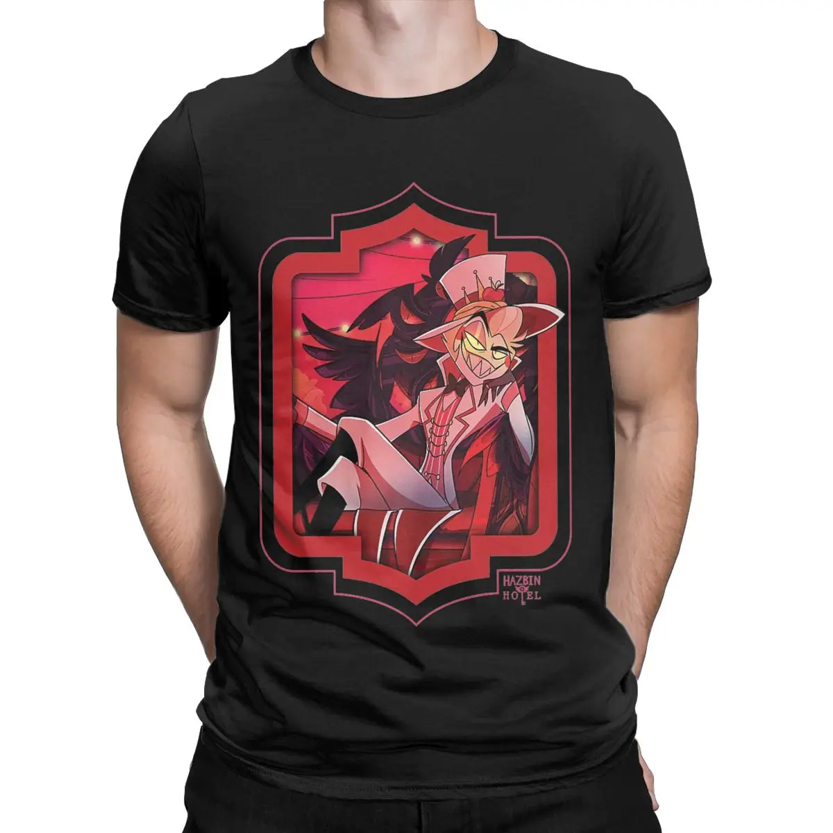 

Band Dust Lucifer Hazbins Hotels T-Shirts Men Fashion 100% Cotton Tee Shirt O Neck Short Sleeve T Shirts Printed Clothing