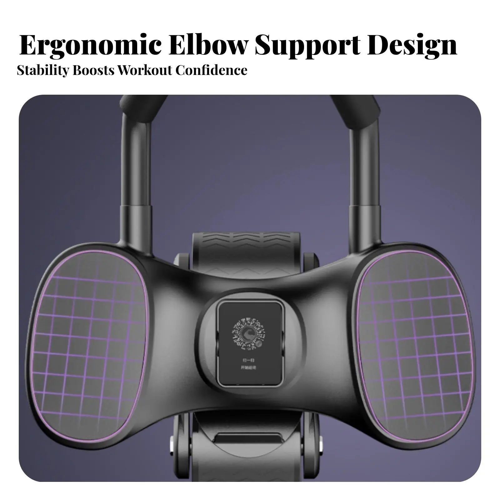 Ab Roller Wheel for Full Body Workout with Automatic Return and Digital Tracker Double Nonslip Design with Elbow Support