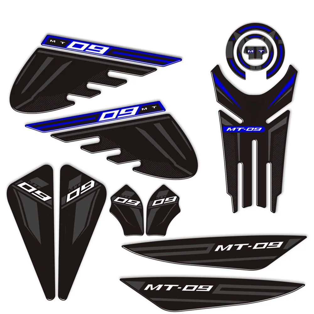 

Tank Pad Protector Stickers Decals For Yamaha MT09 MT FZ 09 SP MT-09 Motorcycle Wind Deflector Gas Fuel Oil Kit Knee 2021 2022