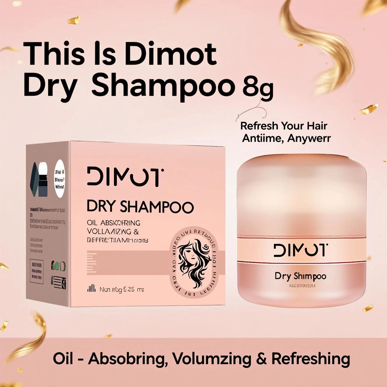DIMOT Fluffy Hair Powder Absorb Grease Clean Hair Increase Hair Volume Mattifying Hair Powder Finalize Hair Care Styling Product