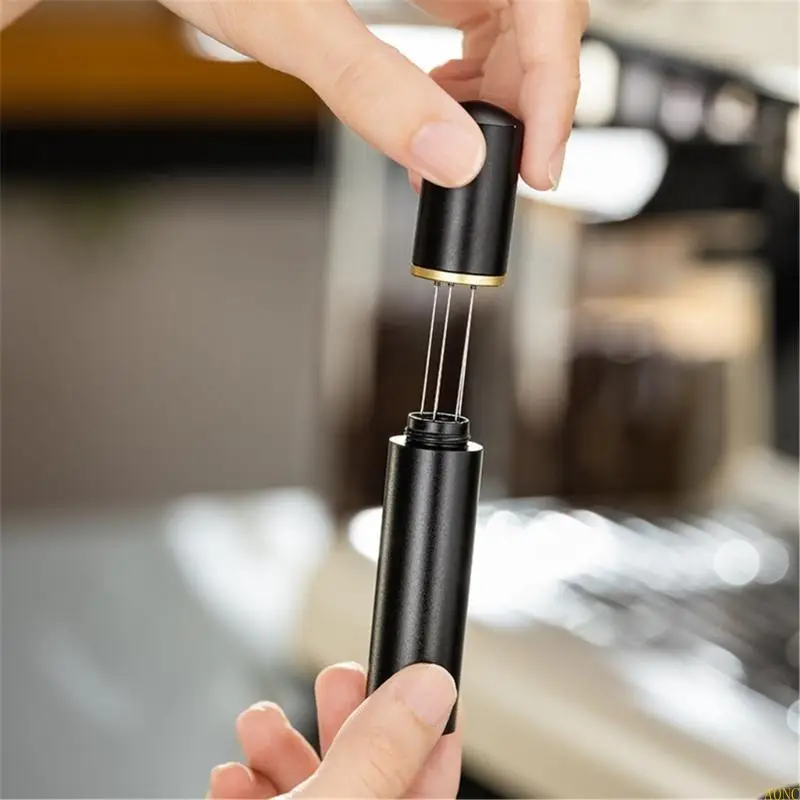 A0NC Coffee Tool Tool Coffee Powder Triverer Алюминиевый сплав текстура для любителя кофе