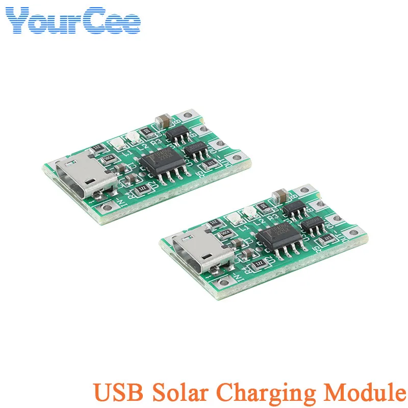 USB Solar Charging Charger Board Module 4.2V 3.7V 3.6V Polymer 18650 Lithium Battery Charger With Protection DIY